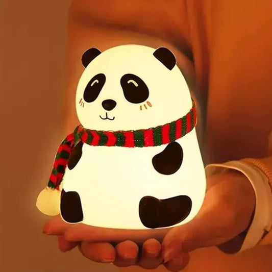 Zamin Premalu Fame Night Lamp for Bedroom, Adorable Panda Lamp, Multicolor Silicone Night Light, Cute & BPA-Free Panda Lamp, Perfect Birthday & Diwali Gift, Soft Glow LED Lamp with Close-Eye Desig