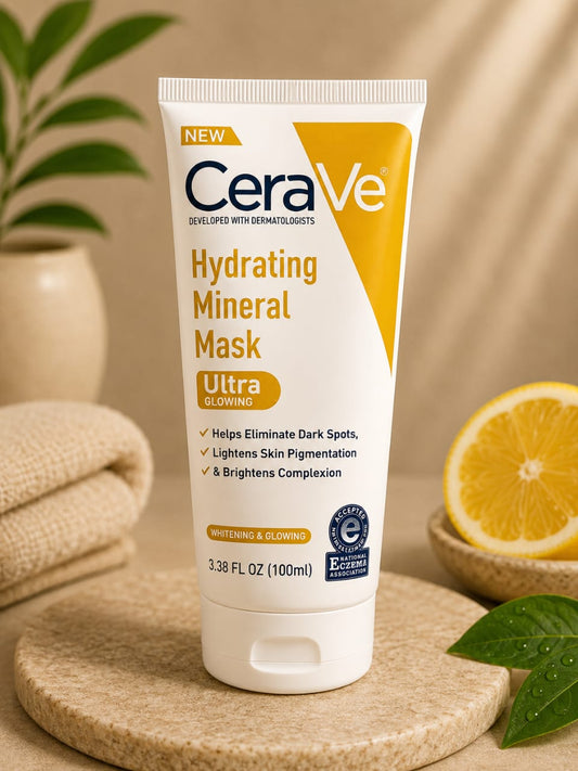 CeraVe Hydrating Mineral Face Mask 100ml | Moisturizing & Brightening Skin Care