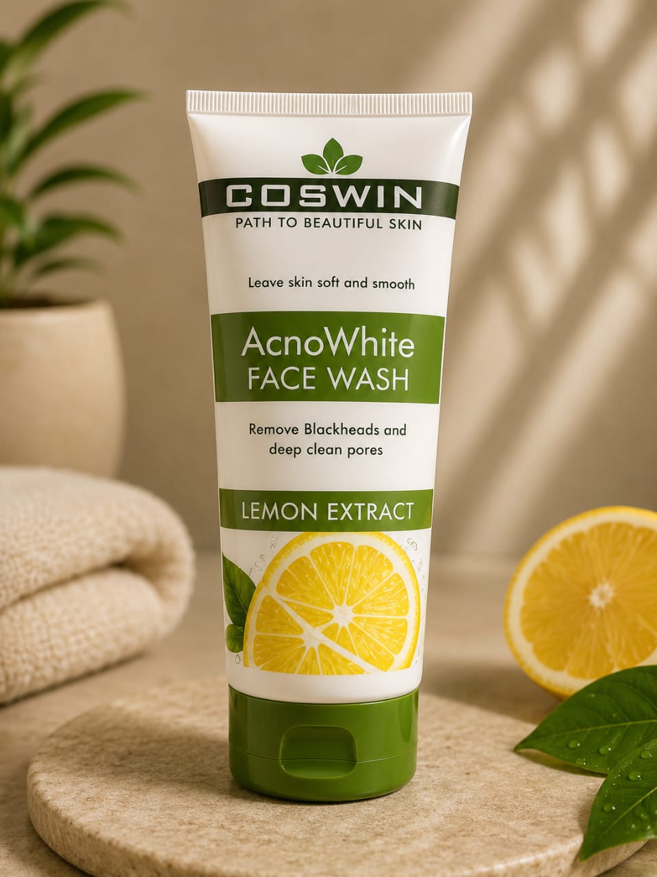 COSWIN AcnoWhite Face Wash with Lemon Extract | Deep Pore Cleansing Formula