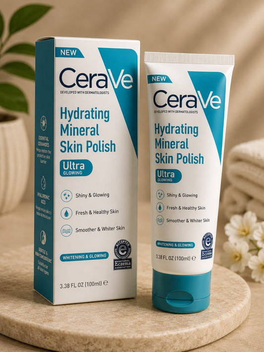 CeraVe Hydrating Mineral Skin Polish 100ml | Ultra Glowing Exfoliating Face Polish for Smooth & Radiant Skin