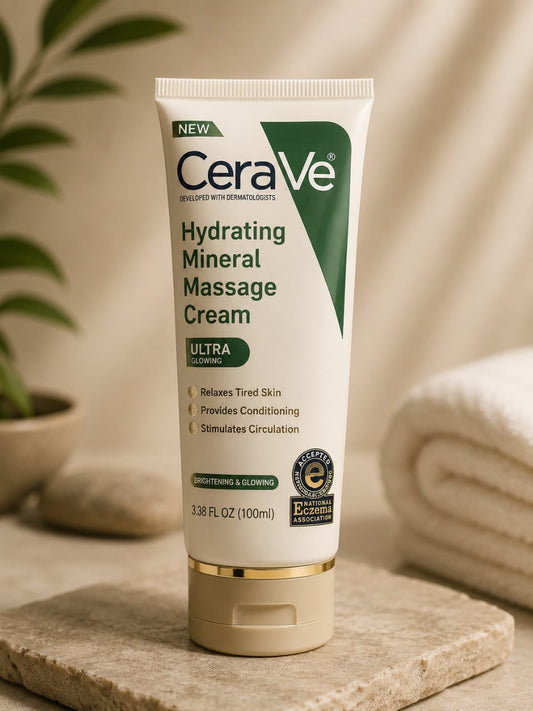 CeraVe Hydrating Mineral Massage Cream 100ml | Nourishing Facial Massage Cream