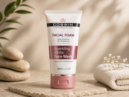 COSWIN Sparkling White Face Wash 100ml | Deep Cleansing Facial Foam