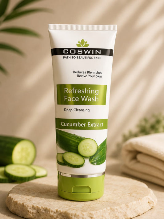 COSWIN Refreshing Face Wash with Cucumber Extract | Deep Cleansing Formula