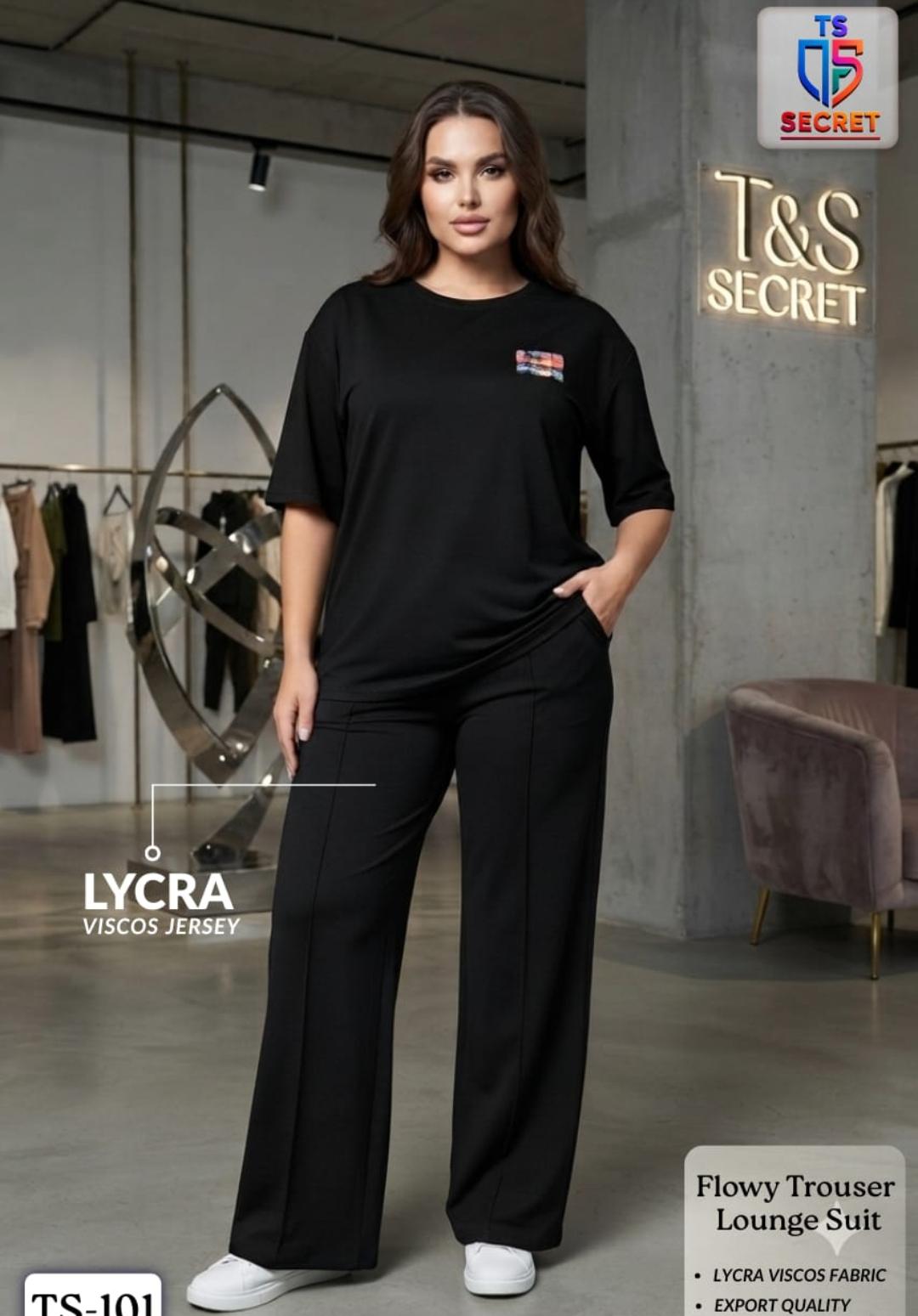 ✨ Premium Lycra Viscose 2-Piece Lounge Suit for Women | Elegant & Comfortable