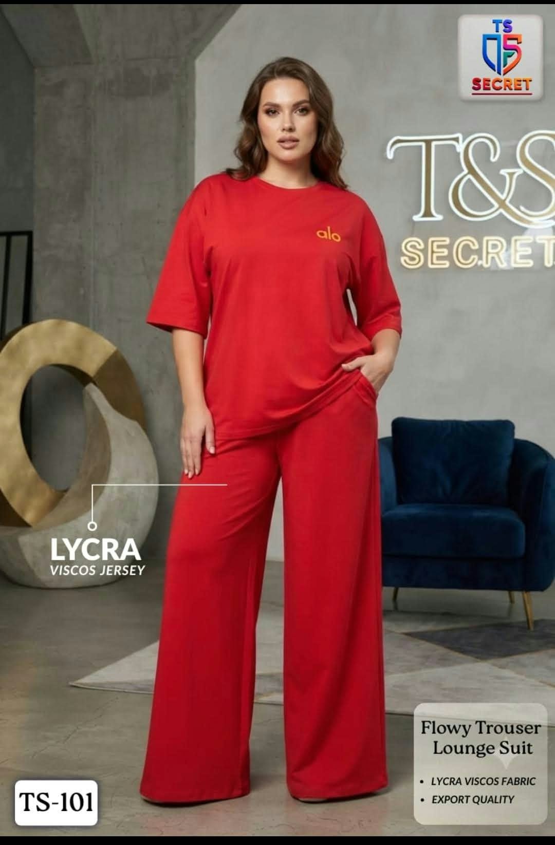 ✨ Premium Lycra Viscose 2-Piece Lounge Suit for Women | Elegant & Comfortable