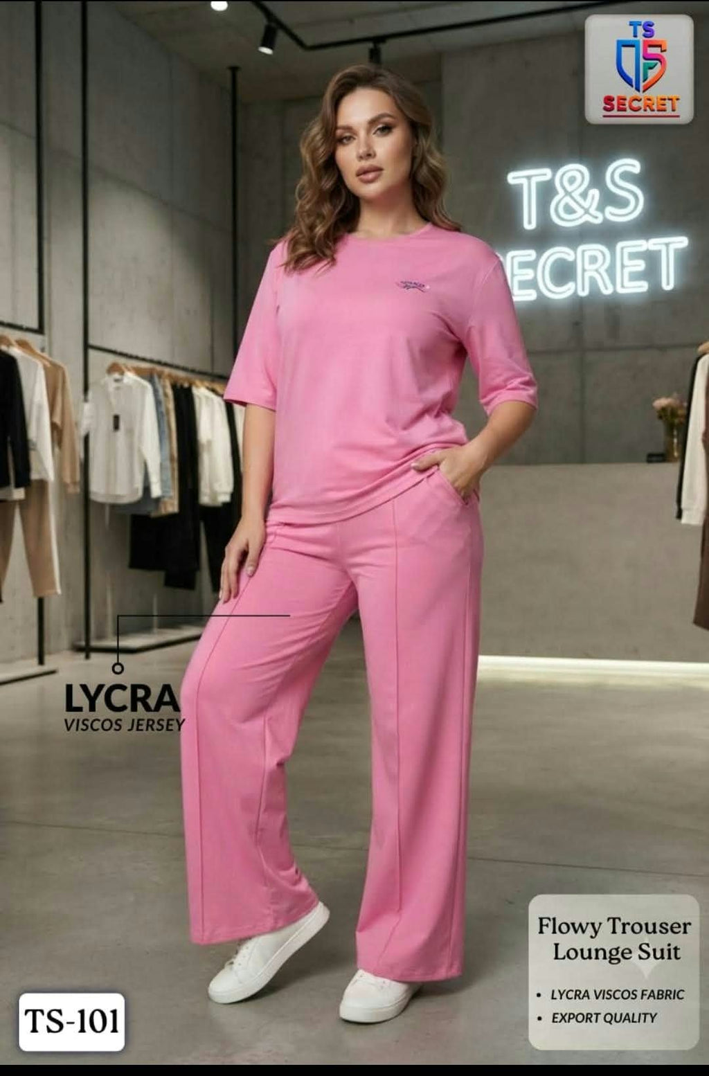 ✨ Premium Lycra Viscose 2-Piece Lounge Suit for Women | Elegant & Comfortable