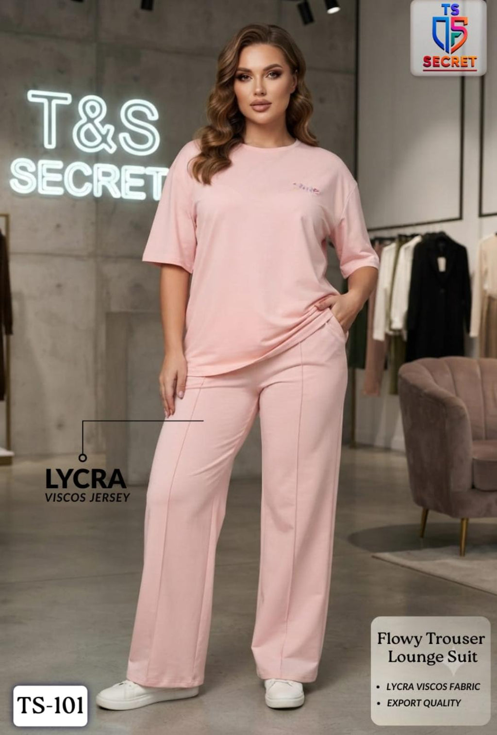 ✨ Premium Lycra Viscose 2-Piece Lounge Suit for Women | Elegant & Comfortable