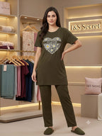 Premium Lycra Viscose 2-Piece Lounge Suit for Women | Elegant & Comfortable