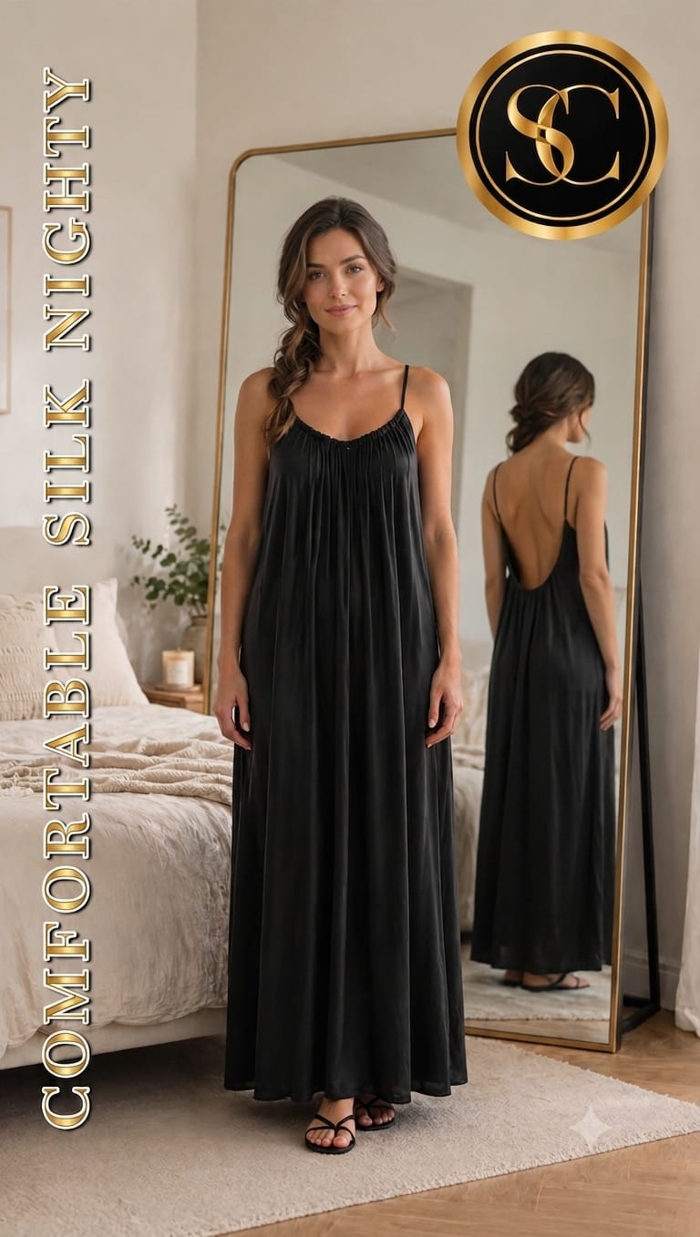 ✨ Premium Silk Nightgown for Women | Soft, Comfortable & Elegant Sleepwear