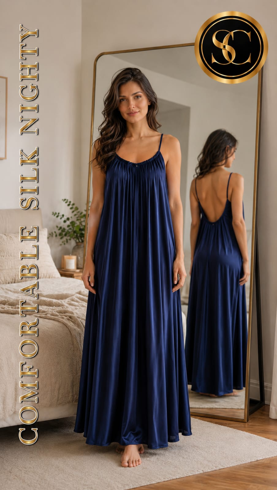✨ Premium Silk Nightgown for Women | Soft, Comfortable & Elegant Sleepwear