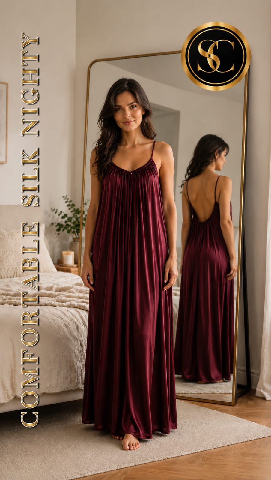 ✨ Premium Silk Nightgown for Women | Soft, Comfortable & Elegant Sleepwear