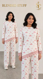 ✨ Premium Blended Fabric 2-Piece Pajama Set for Women | Stylish & Comfortable Sleepwear