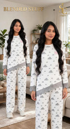 ✨ Premium Blended Fabric 2-Piece Pajama Set for Women | Stylish & Comfortable Sleepwear