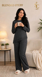 ✨ Premium Blended Fabric 2-Piece Pajama Set for Women | Stylish & Comfortable Sleepwear