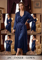 ✨ Premium Satin 2-Piece Inner Gown Set for Women | Elegant & Comfortable Nightwear