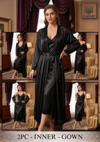 ✨ Premium Satin 2-Piece Inner Gown Set for Women | Elegant & Comfortable Nightwear